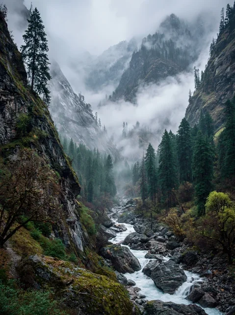 大自然山水森林山脉日历背景图高清素材241