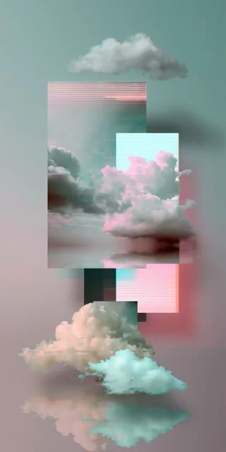 另类梦幻超现实的轻微故障效果清新色调日历背景图高清素材300