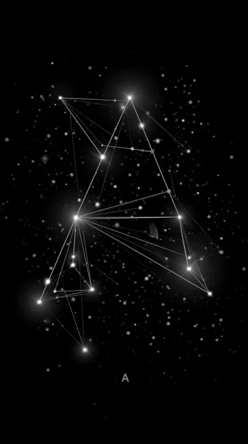 星座深黑色背景上的星座A日历背景图高清素材388