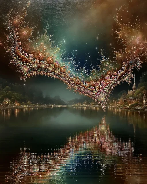 艺术塑造外星世界的变形者半透明多色生物热波涟推进充满活力且动态的日历背景图高清素材419
