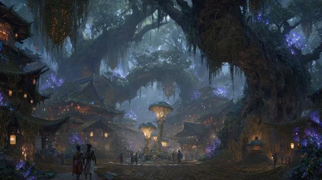 游戏建筑奇幻植物日历背景图高清素材120