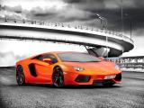 橙色兰博基尼Aventador