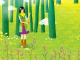 树林里的小女孩