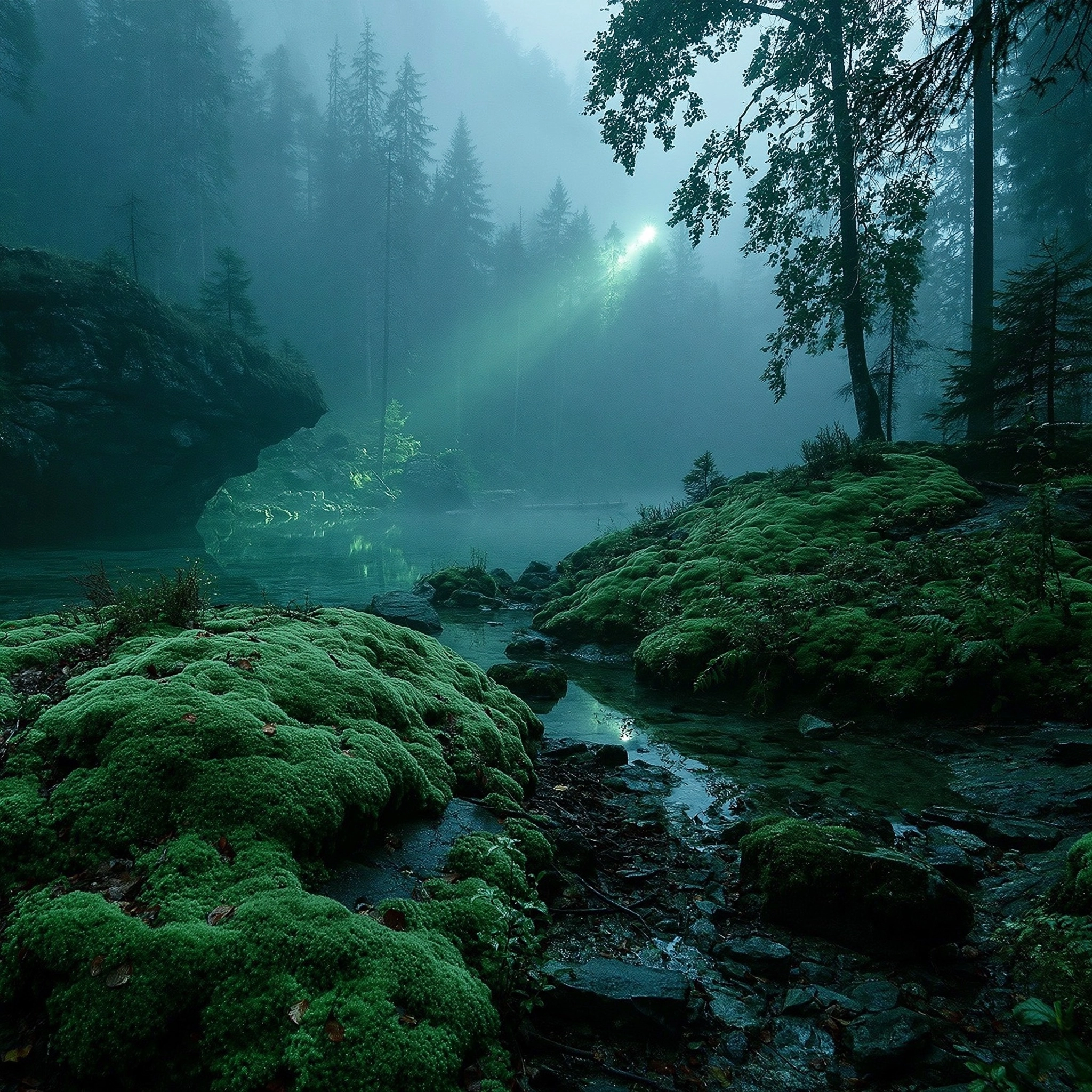 大自然山水森林山脉日历背景图高清素材254