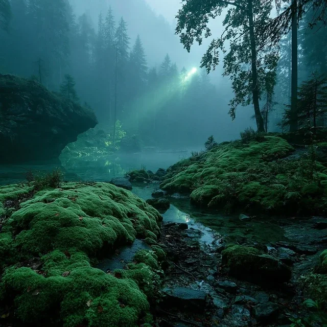 大自然山水森林山脉日历背景图高清素材254
