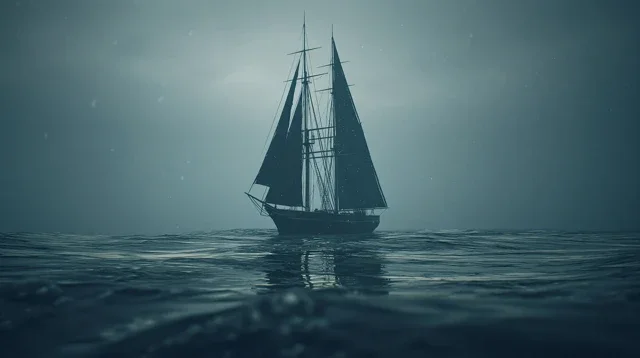 航海航海海洋颗粒感强逼真的早期黑粗糙复古的图像给人一日历背景图高清素材1135