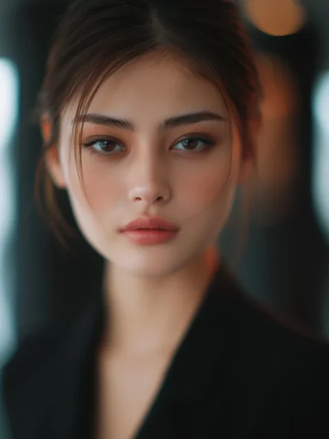 美女女性肖像正面肖像照片一位18岁的亚洲女孩日历背景图高清素材25