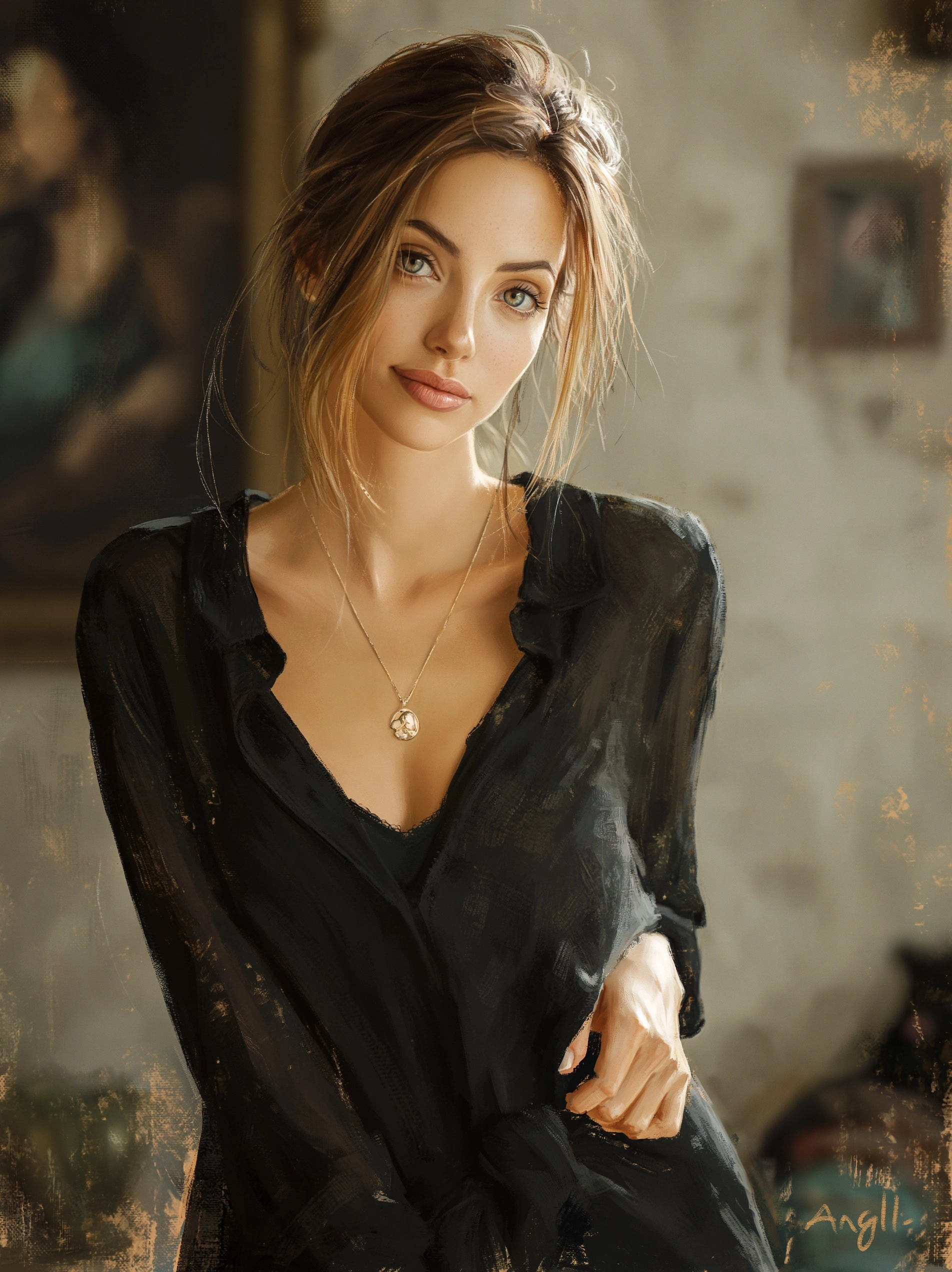 美女女性肖像最美丽的女性的华丽肖日历背景图高清素材29