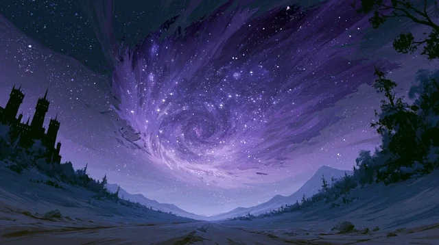 星空夜空艺术日历背景图高清素材155